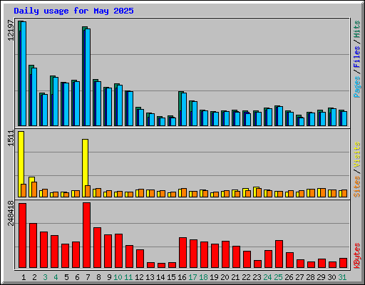 Daily usage for May 2025