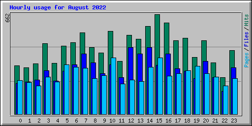 Hourly usage for August 2022